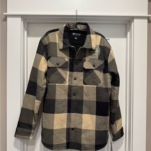 Matix Black and Tan Plaid Shirt Jacket ~ NEW WITH TAGS